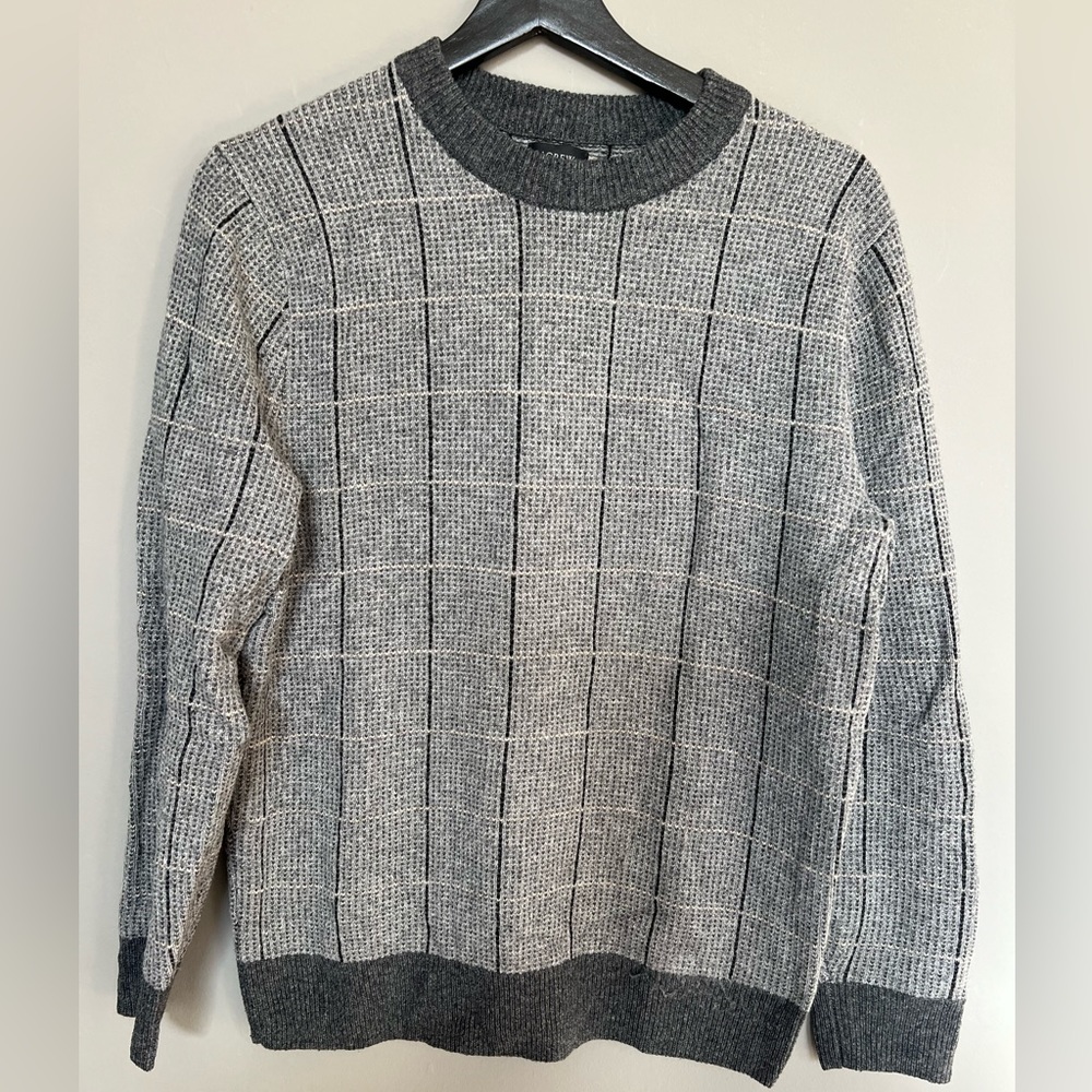 J.Crew Men’s Grid Checked Sweater, S